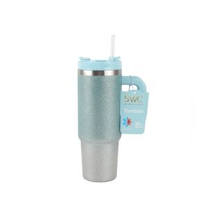 30oz Stainless Steel Tumbler Glitter Blue